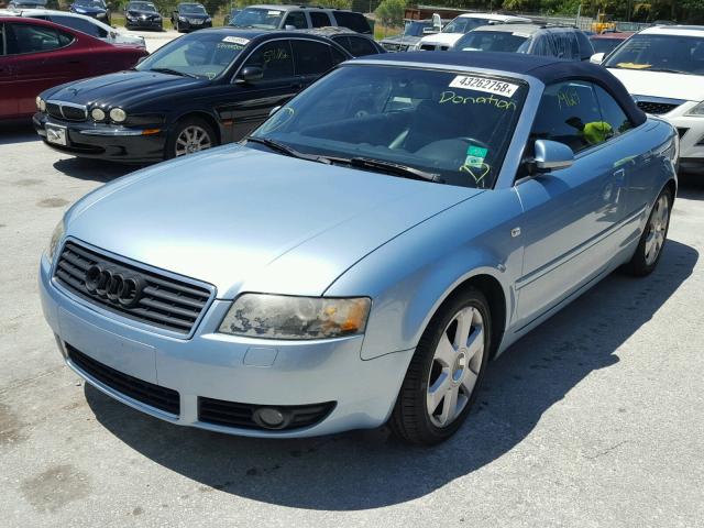 WAUAT48H03K010627 - 2003 AUDI A4 3.0 CAB BLUE photo 2