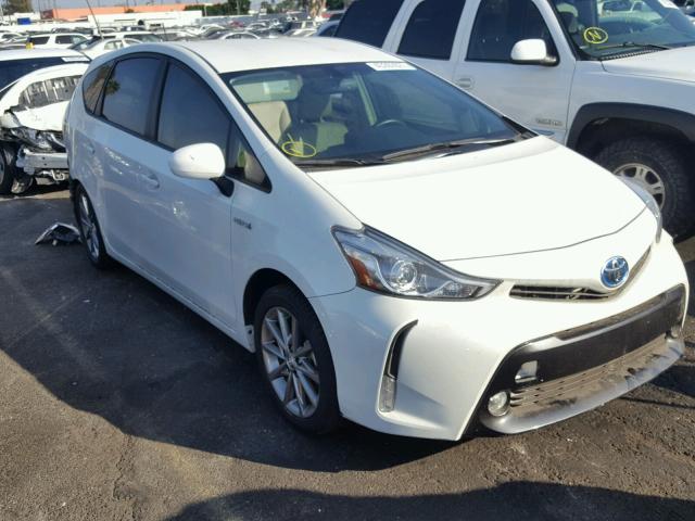 JTDZN3EU0FJ037588 - 2015 TOYOTA PRIUS V WHITE photo 1