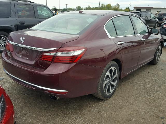 1HGCR2F73HA211610 - 2017 HONDA ACCORD MAROON photo 4