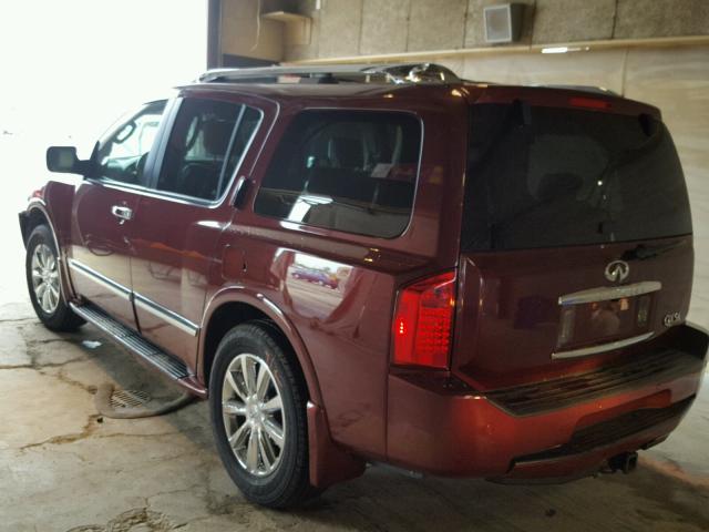 5N3ZA0NE8AN904467 - 2010 INFINITI QX56 BURGUNDY photo 3