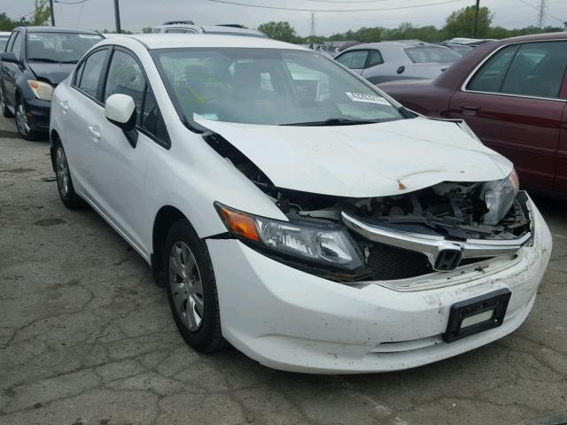 2HGFB2F54CH317722 - 2012 HONDA CIVIC LX WHITE photo 1