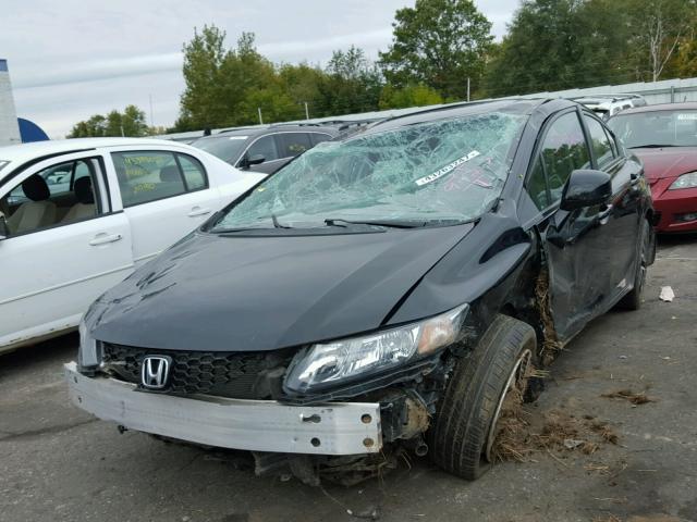 2HGFB2F85DH527046 - 2013 HONDA CIVIC BLACK photo 2