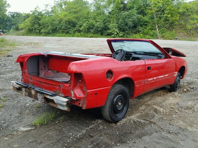 1C3XU4531NF152956 - 1992 CHRYSLER LEBARON 红色 照片 4