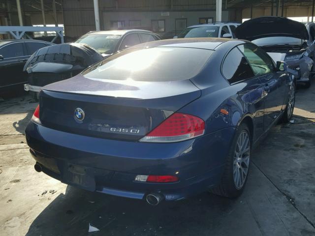WBAEH73404B189018 - 2004 BMW 645 CI AUT BLUE photo 4
