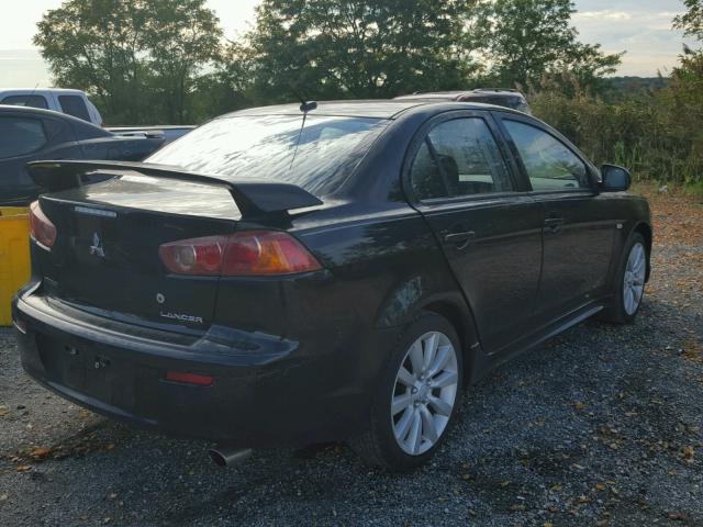 JA3AU86U08U041409 - 2008 MITSUBISHI LANCER GTS BLACK photo 4