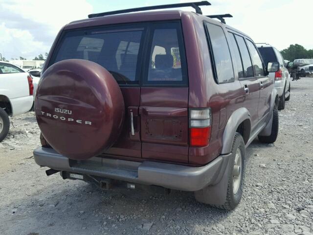 JACDJ58XX17J10025 - 2001 ISUZU TROOPER S MAROON photo 4