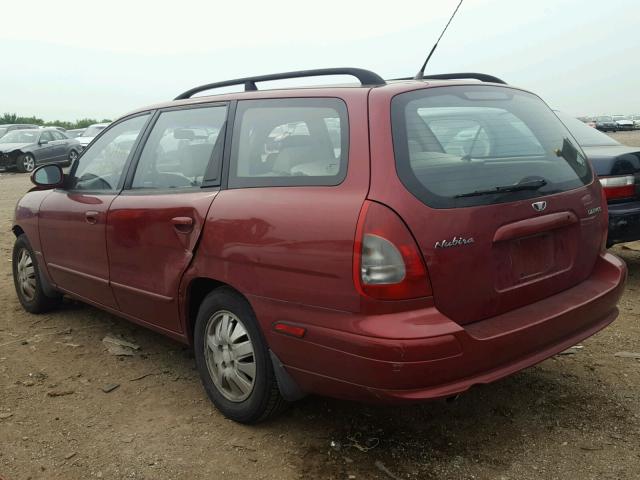 KLAJB82Z4YK537308 - 2000 DAEWOO NUBIRA CDX MAROON photo 3