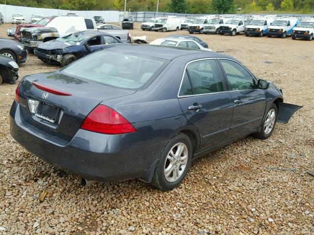 1HGCM56737A018033 - 2007 HONDA ACCORD EX GRAY photo 4