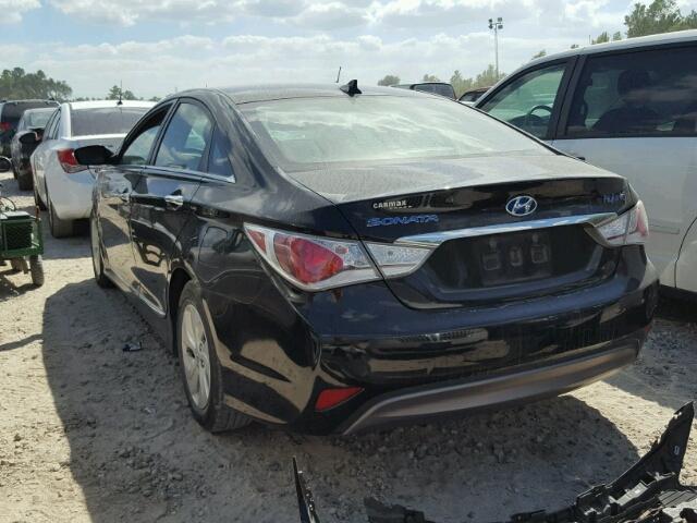 KMHEC4A44DA069081 - 2013 HYUNDAI SONATA HYB BLACK photo 3