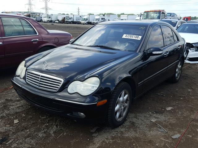 WDBRF84J13F436802 - 2003 MERCEDES-BENZ C 230 4MAT BLACK photo 2