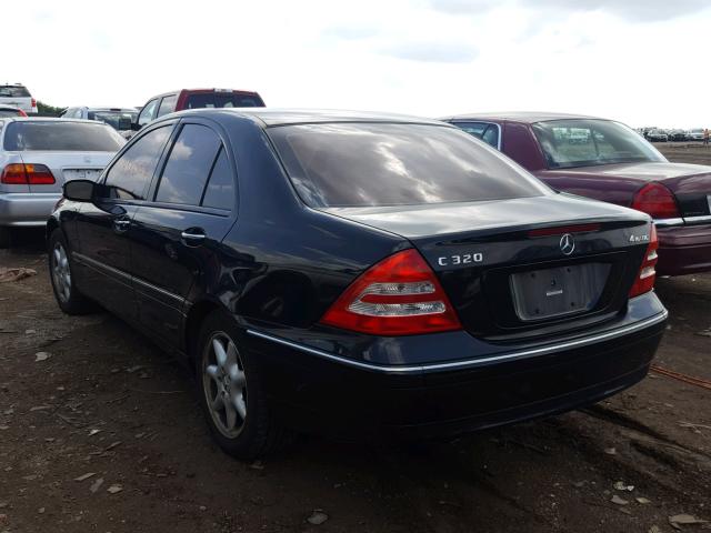 WDBRF84J13F436802 - 2003 MERCEDES-BENZ C 230 4MAT BLACK photo 3