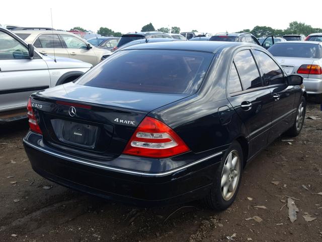 WDBRF84J13F436802 - 2003 MERCEDES-BENZ C 230 4MAT BLACK photo 4