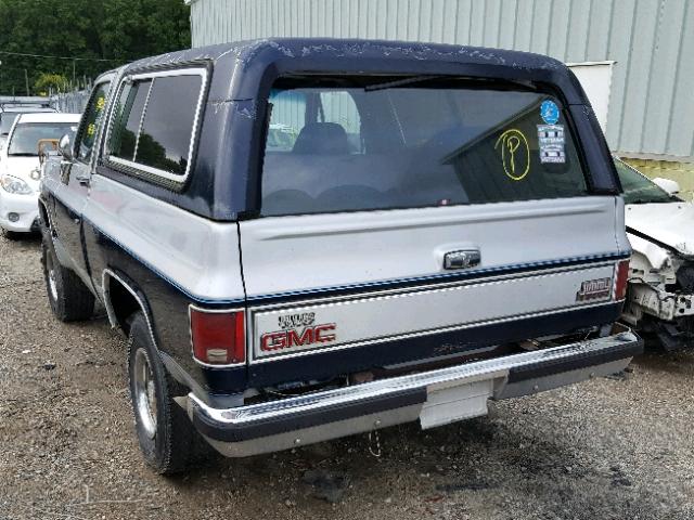 1GKEV18K3KF532494 - 1989 GMC JIMMY V15 BLUE photo 3