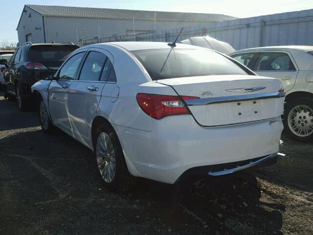 1C3CCBCG2DN757732 - 2013 CHRYSLER 200 LIMITE WHITE photo 3