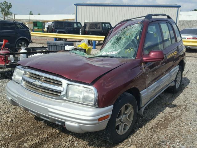 2CNBE634526904864 - 2002 CHEVROLET TRACKER LT BURGUNDY photo 2