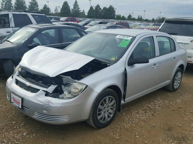 1G1AB5F53A7235878 - 2010 CHEVROLET COBALT LS SILVER photo 2