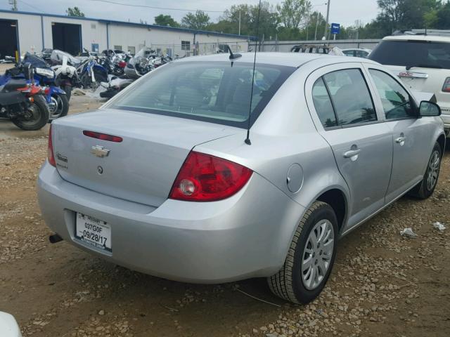 1G1AB5F53A7235878 - 2010 CHEVROLET COBALT LS SILVER photo 4