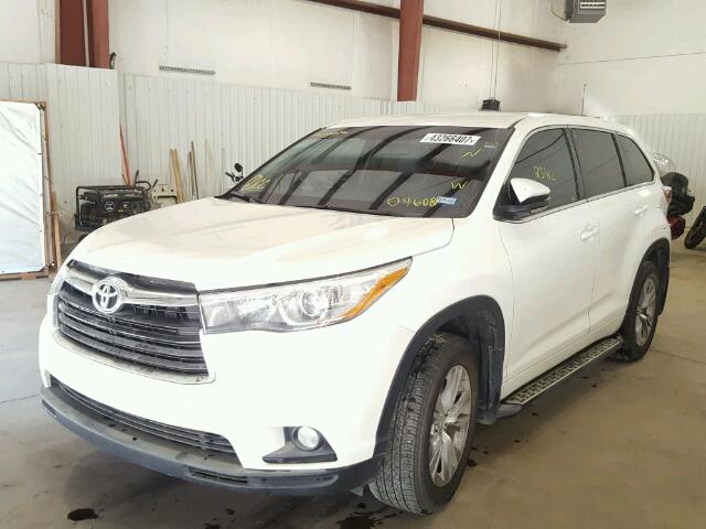 5TDZKRFH8FS096081 - 2015 TOYOTA HIGHLANDER WHITE photo 2