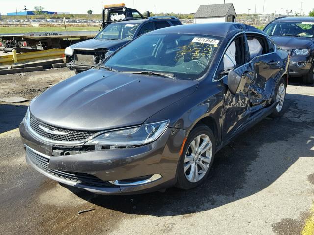 1C3CCCAB9FN539741 - 2015 CHRYSLER 200 LIMITE GRAY photo 2