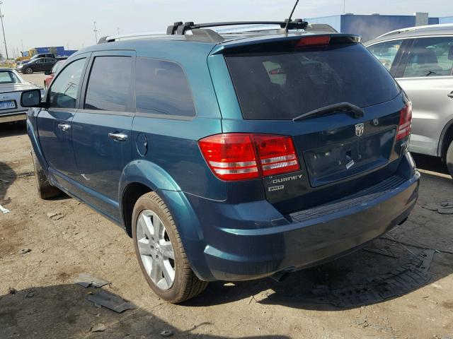 3D4GH67V89T185946 - 2009 DODGE JOURNEY R/ GREEN photo 3