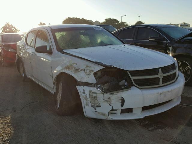 1B3CC4FB6AN209611 - 2010 DODGE AVENGER WHITE photo 1