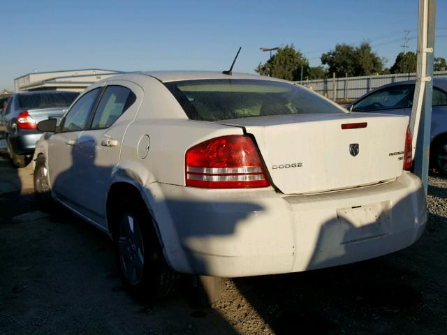 1B3CC4FB6AN209611 - 2010 DODGE AVENGER WHITE photo 3