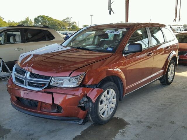 3C4PDCAB6ET268520 - 2014 DODGE JOURNEY ORANGE photo 2