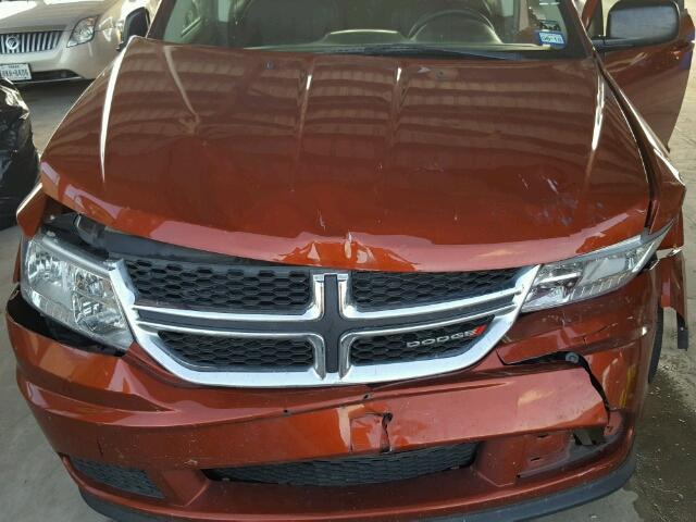 3C4PDCAB6ET268520 - 2014 DODGE JOURNEY ORANGE photo 7