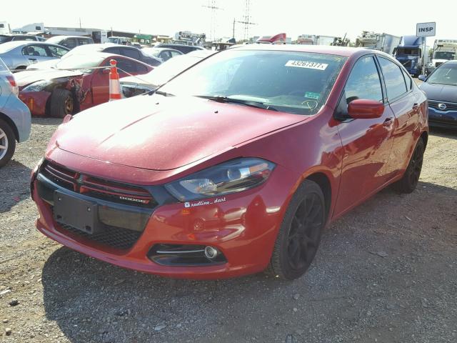 1C3CDFBH0DD700045 - 2013 DODGE DART SXT RED photo 2