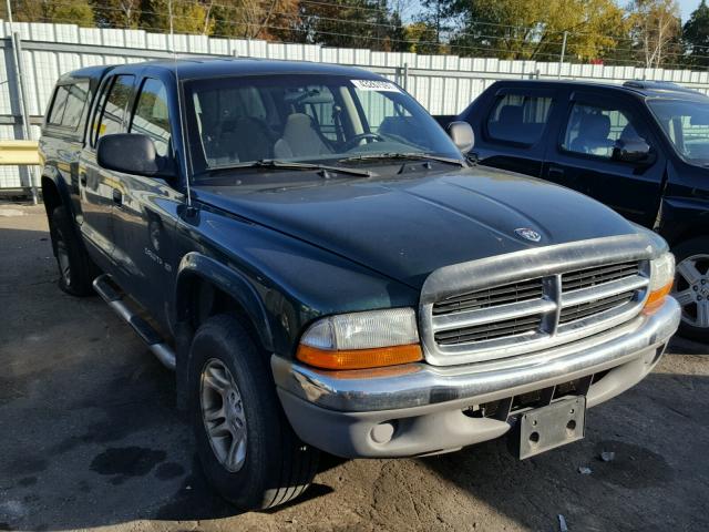 1B7HG2AN41S299552 - 2001 DODGE DAKOTA QUA GREEN photo 1