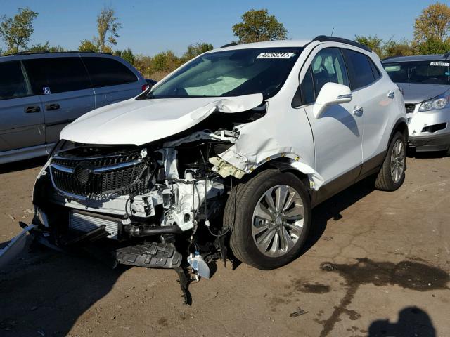 KL4CJASB8HB230345 - 2017 BUICK ENCORE PRE WHITE photo 2