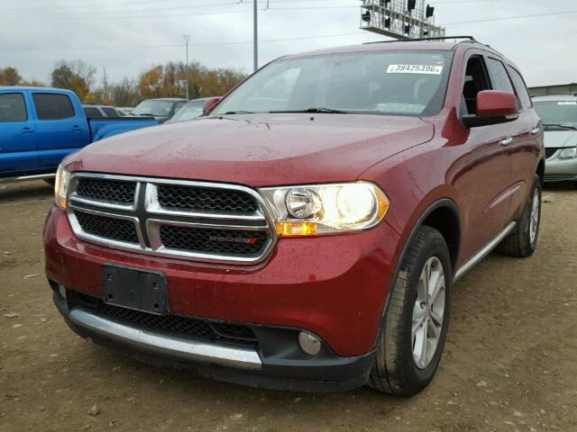 1C4SDJDT1DC540758 - 2013 DODGE DURANGO CR MAROON photo 2