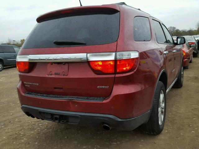 1C4SDJDT1DC540758 - 2013 DODGE DURANGO CR MAROON photo 4