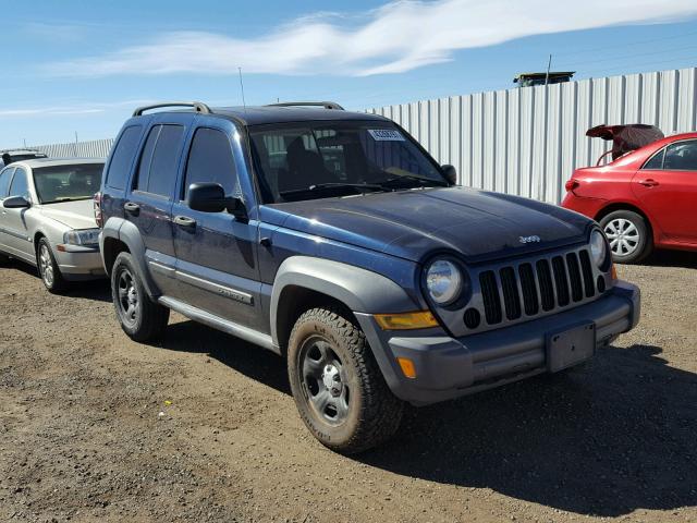 1J4GL48K66W172892 - 2006 JEEP LIBERTY SP BLUE photo 1