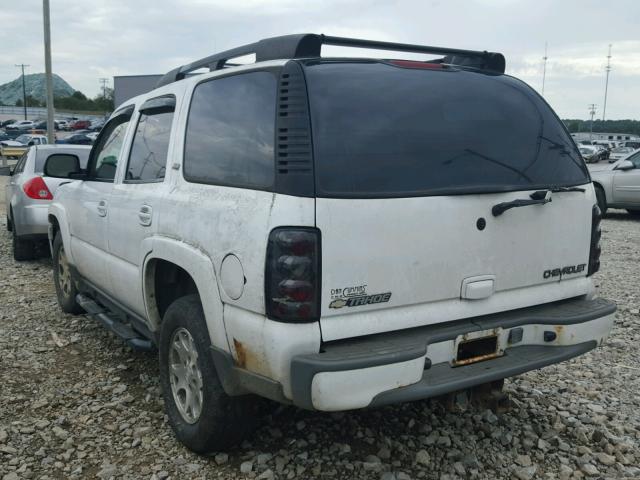 1GNEK13TX5R196454 - 2005 CHEVROLET TAHOE K150 WHITE photo 3