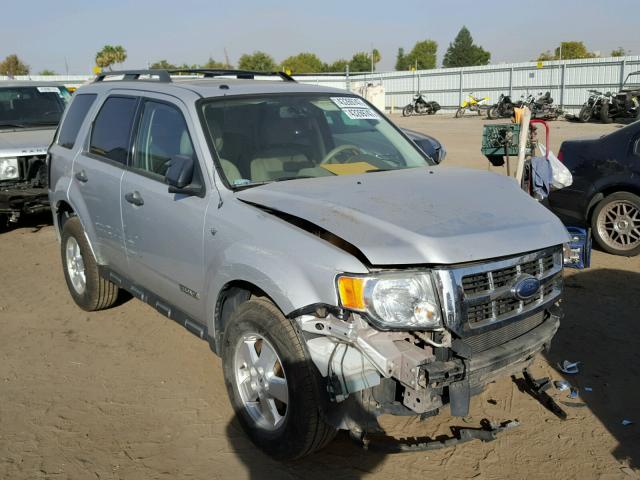 1FMCU03118KA56353 - 2008 FORD ESCAPE XLT SILVER photo 1