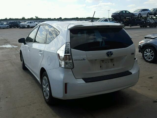 JTDZN3EU6E3313887 - 2014 TOYOTA PRIUS V WHITE photo 3