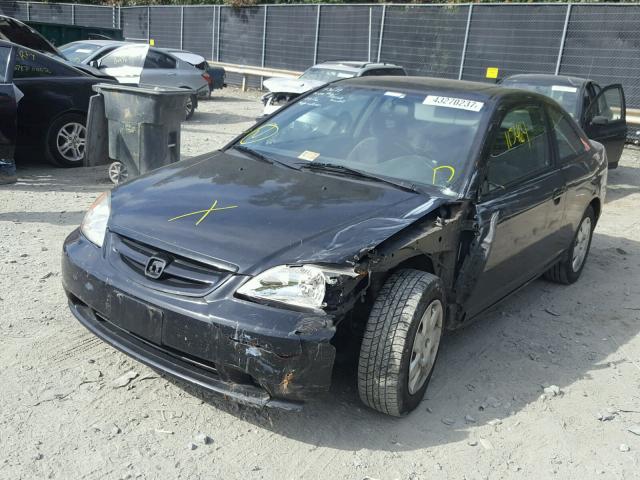 1HGEM229X2L084641 - 2002 HONDA CIVIC EX BLACK photo 2
