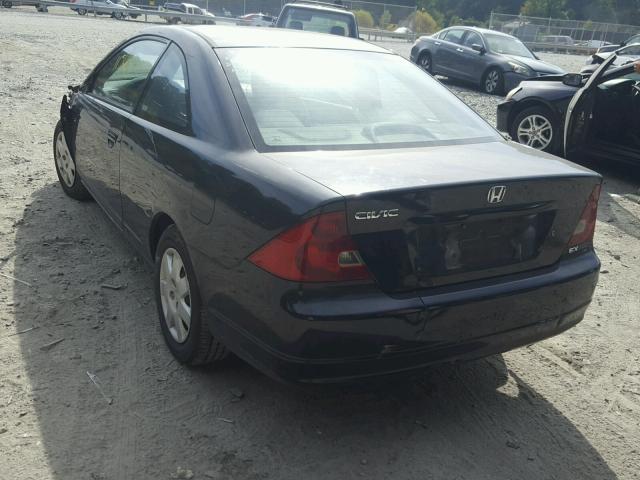 1HGEM229X2L084641 - 2002 HONDA CIVIC EX BLACK photo 3