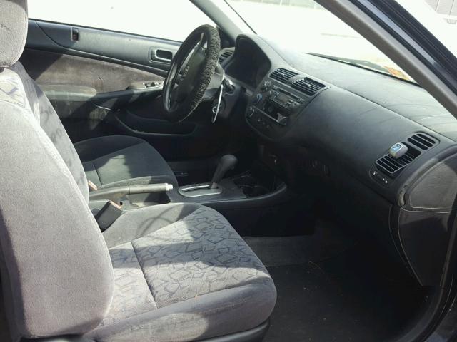 1HGEM229X2L084641 - 2002 HONDA CIVIC EX BLACK photo 5
