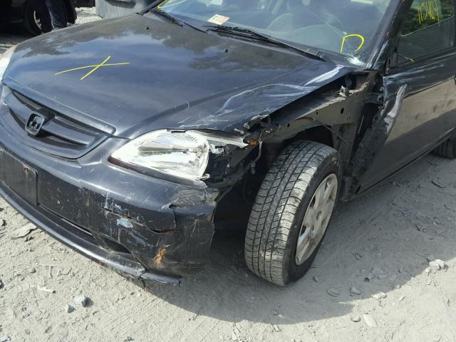 1HGEM229X2L084641 - 2002 HONDA CIVIC EX BLACK photo 9