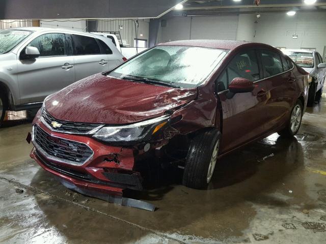 1G1BE5SMXG7251027 - 2016 CHEVROLET CRUZE LT RED photo 2