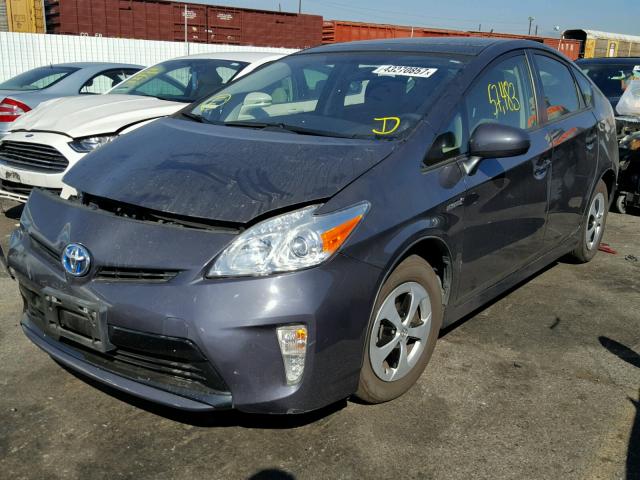 JTDKN3DU6C1493187 - 2012 TOYOTA PRIUS GRAY photo 2