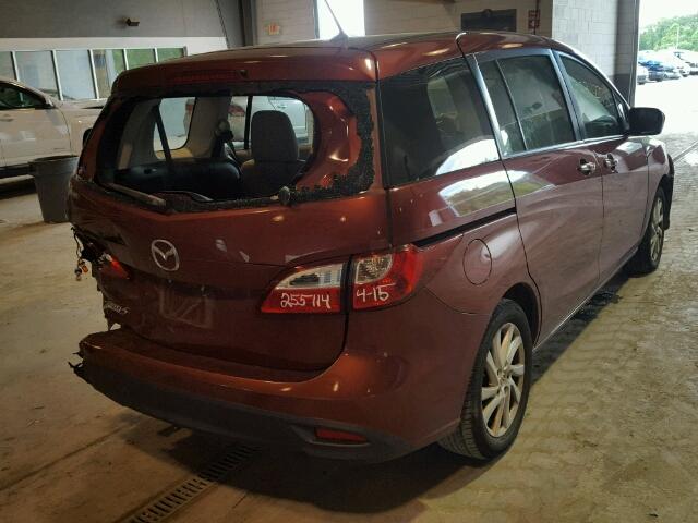 JM1CW2BL9C0109933 - 2012 MAZDA 5 RED photo 4