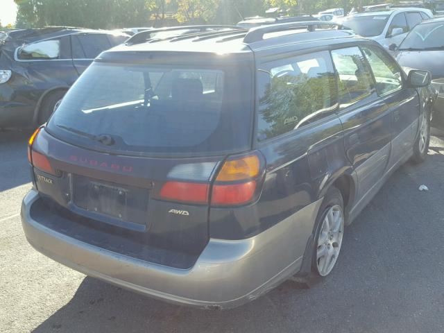 4S3BH665417651986 - 2001 SUBARU LEGACY OUT BLUE photo 4