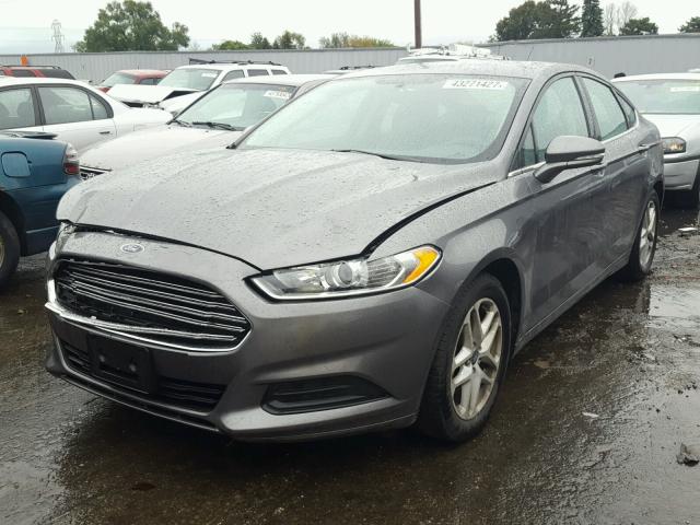 3FA6P0HDXER225276 - 2014 FORD FUSION SE GRAY photo 2