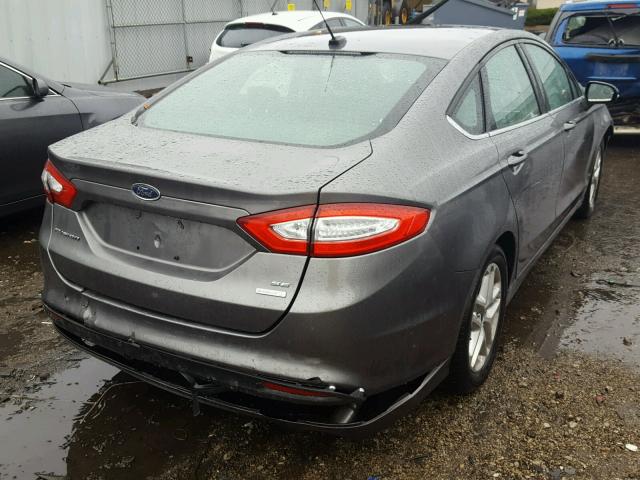 3FA6P0HDXER225276 - 2014 FORD FUSION SE GRAY photo 4