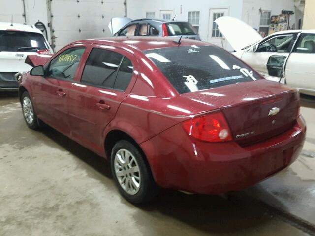 1G1AT58H597166627 - 2009 CHEVROLET COBALT BURGUNDY photo 3