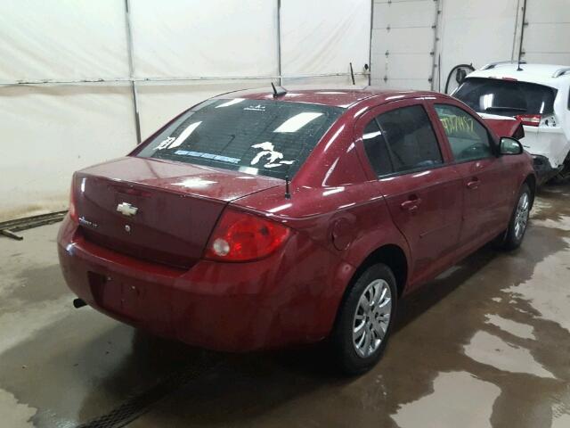 1G1AT58H597166627 - 2009 CHEVROLET COBALT BURGUNDY photo 4