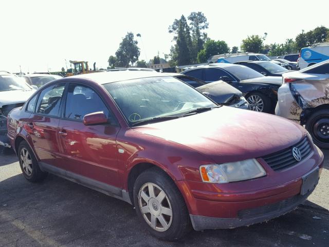 WVWMA23B4YP341251 - 2000 VOLKSWAGEN PASSAT GLS BURGUNDY photo 1